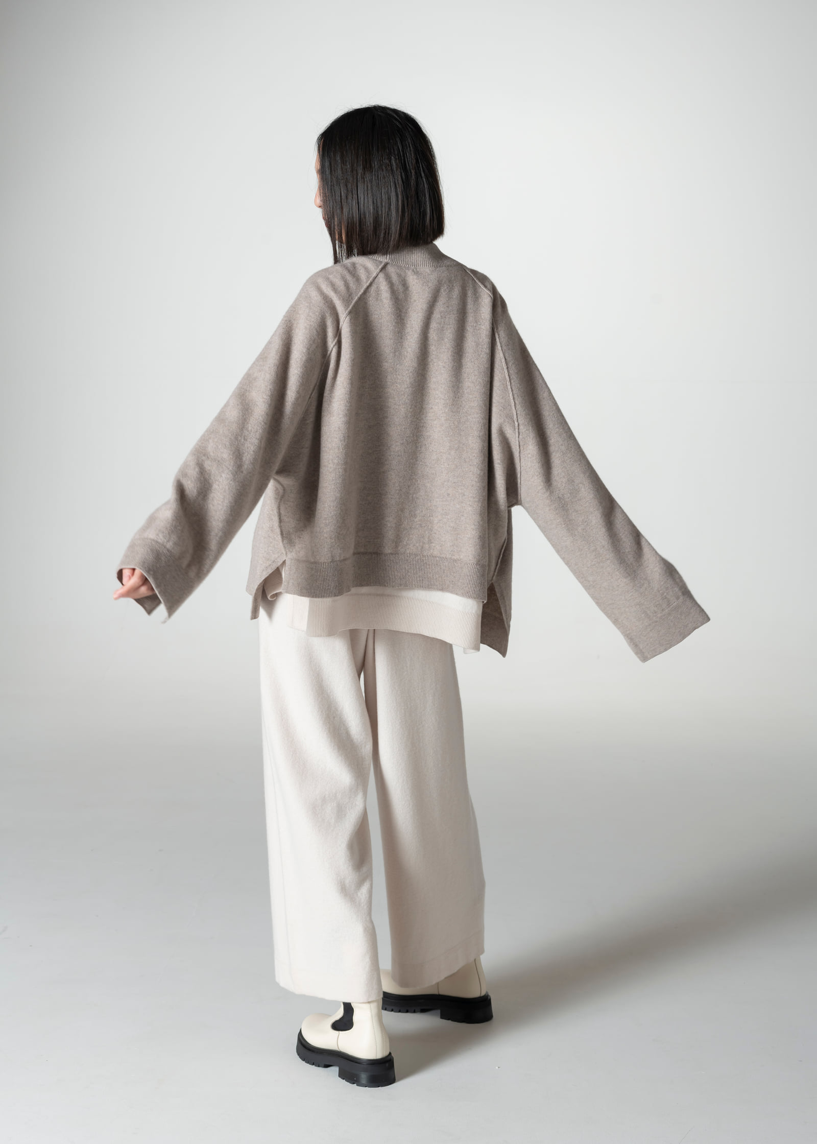 cashmere cardigan cashmere easy knit t shirt knit trousers